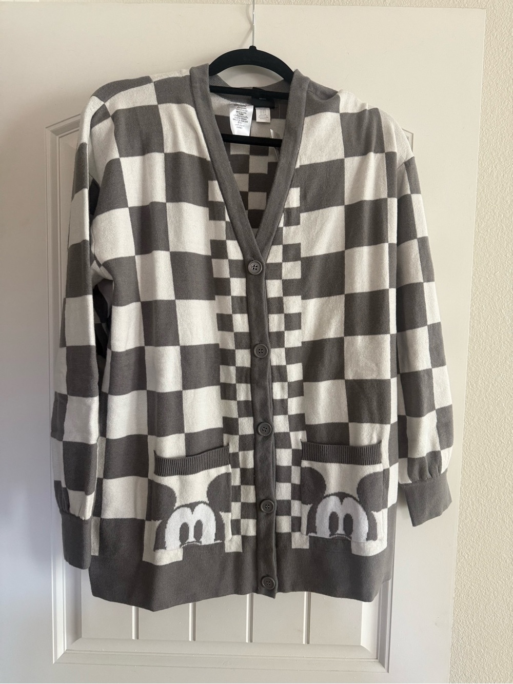 Disney Mickey Checkerboard Cardigan